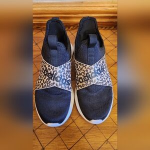 Adidas Black and Leopard Print Sneakers